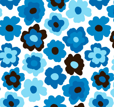 Blue poppy flower furniture sticker - TenStickers