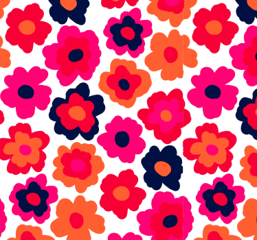 Red poppy flowerfurniture sticker - TenStickers