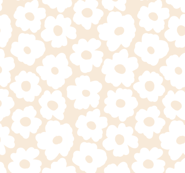 White poppy flower furniture sticker - TenStickers