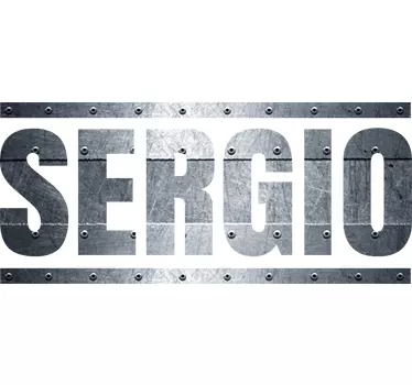 Custom Name Metal Effect Wall Sticker - TenStickers