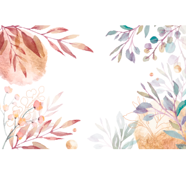 watercolor leaves furniture sticker - TenStickers
