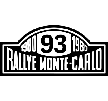 rally number Monte-Carlo motorcycle sticker - TenStickers