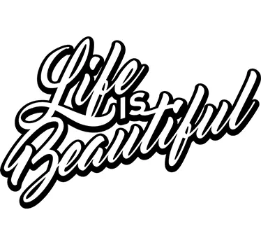 Life is Beautiful 3D Wall Sticker - TenStickers