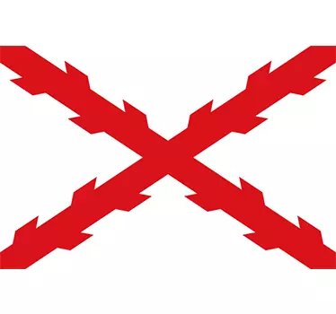 Bold Red Cross flag sticker - TenStickers