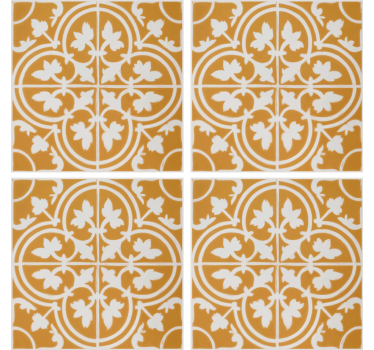 Oriental yellow bathroom tile sticker - TenStickers
