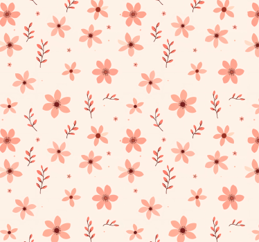 Beige flowers furniture sticker - TenStickers