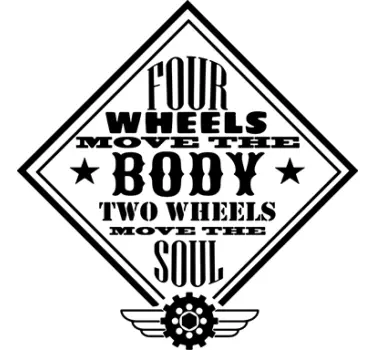 Two Wheels Move the Soul Living Room Wall Decor - TenStickers