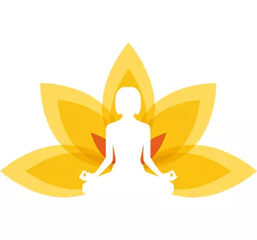 Contemplative Lotus Sculpture nature wall sticker - TenStickers