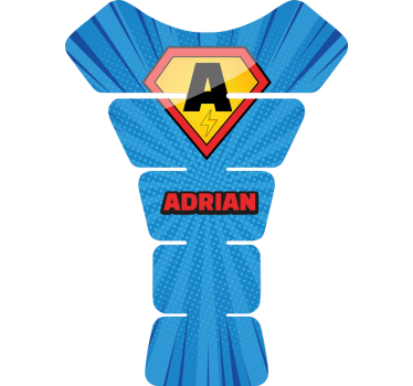 Personalized superhero initial motorbike sticker - TenStickers