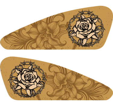 Flowers motorbike sticker - TenStickers