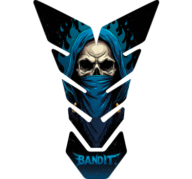 Skull bandit motorbike sticker - TenStickers