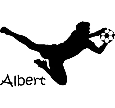 Customisable Goalie Football Sticker - TenStickers