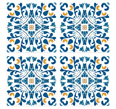 Portuguese filigree tile stickers - TenStickers