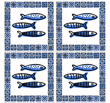 Sardines tile sticker - TenStickers