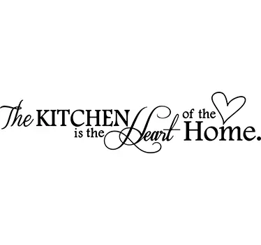 The Kitchen is the Heart of the Home kitchen wall sticker - TenStickers