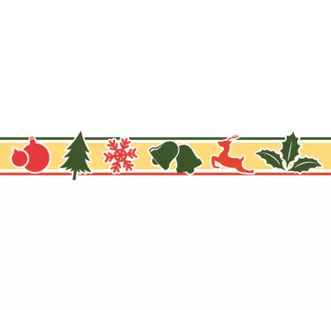 Christmas border christmas sticker - TenStickers