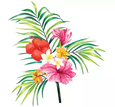 Botanic plant flower wall sticker - TenStickers