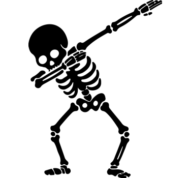 Skeleton dab design motorbike sticker - TenStickers