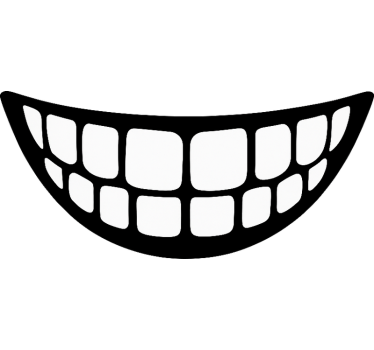 Funny teeth design motorbike sticker - TenStickers