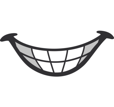 Funny teeth design motorbike sticker - TenStickers