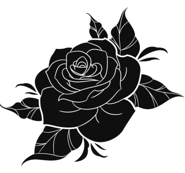 Wild rose design motorbike sticker - TenStickers