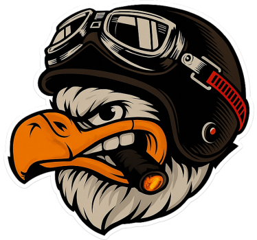 Motorbike sticker biker eagle mascot - TenStickers