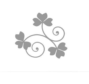 Mirror sticker clover floral swirl - TenStickers