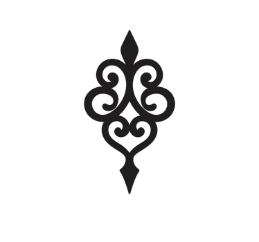 Mirror sticker damask scroll border design - TenStickers
