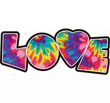 Love tie dye decal - TenStickers