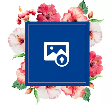 Hibiscus Floral Design nature wall sticker - TenStickers