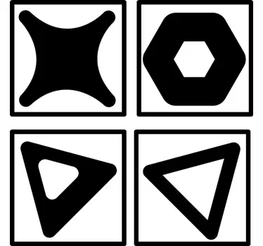 White and black bathroom tile sticker - TenStickers