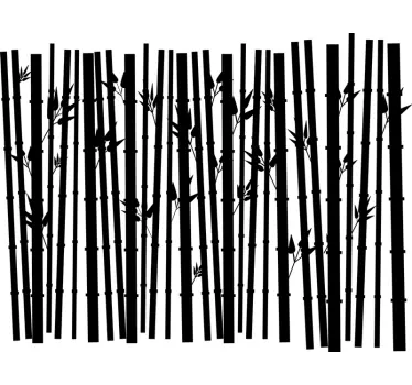 shower cabin bamboo sticks - TenStickers