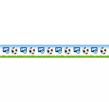 Wall Border Customisable football sticker for wall - TenStickers