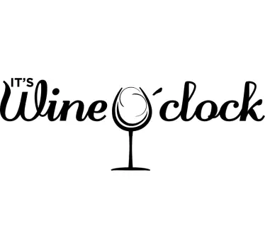 Wine o´clock kitchen wall sticker - TenStickers