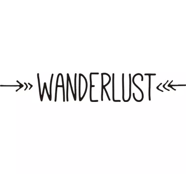 Wanderlust Text Sticker - TenStickers