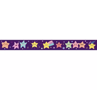 Multicoloured Stars Wall Sticker - TenStickers