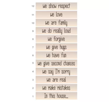 House rules stair sticker - TenStickers