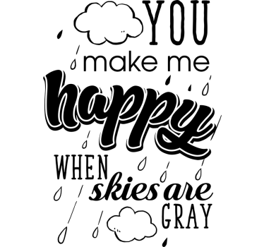 You are my Sunshine Lyric Text Sticker - TenStickers