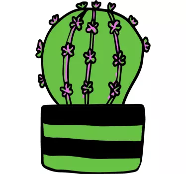 Giant Cactus Illustration plant sticker - TenStickers