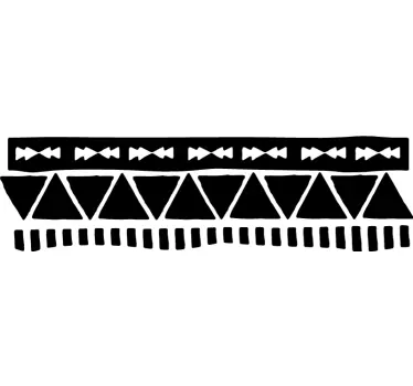 Aztec Style Wall Mural Sticker - TenStickers
