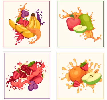Smashed fruit kitchen tile transfer - TenStickers