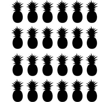 Tropical Pineapple Pattern wall sticker - TenStickers