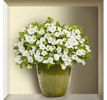3D Plant Frame Wall Mural Sticker - TenStickers