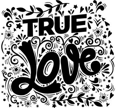 True Love Wall Sticker - TenStickers