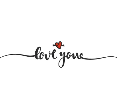 Love You Headboard Sticker - TenStickers