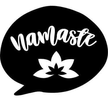 Quote wall sticker namaste with lotus flower - TenStickers