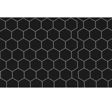 Kitchen wall sticker matte black honeycomb - TenStickers