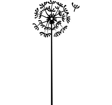 minimalist dandelion floral wall decal - TenStickers