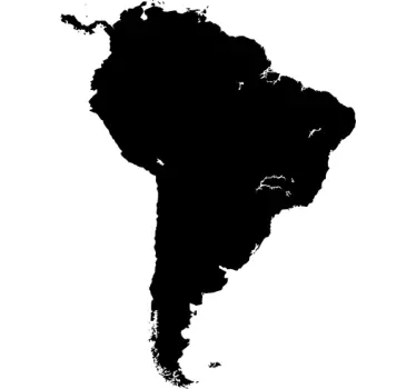 South america blackboard world map wall sticker - TenStickers
