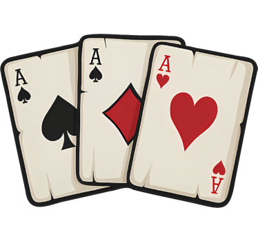 Motorbike sticker four aces playing cards decal - TenStickers